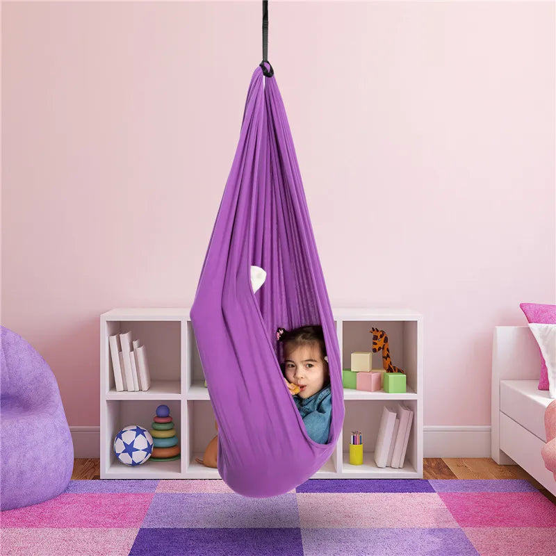Therapy Sensory Swing for Children – Calming Cocoon-Style Hanging Chair | Indoor Compression Swing for Focus, Relaxation & Sensory Support