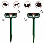 Solar-Powered Motion Sensor Animal Deterrent for Outdoor Use – Infrared Detection Device for Garden and Yard Protection
