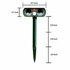 Solar-Powered Motion Sensor Animal Deterrent for Outdoor Use – Infrared Detection Device for Garden and Yard Protection