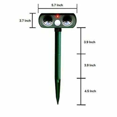 Solar-Powered Motion Sensor Animal Deterrent for Outdoor Use – Infrared Detection Device for Garden and Yard Protection