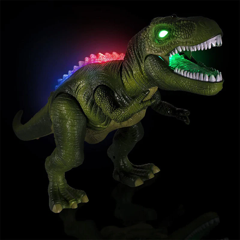 Remote-Control Electric Dinosaur Toy – Realistic Walking, Roaring Action with LED Lights