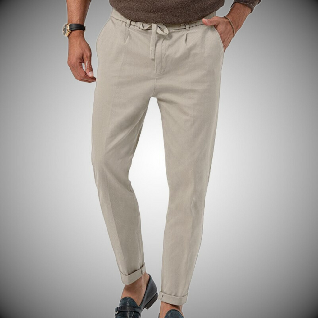 Men’s Linen-Style Pants for Everyday Wear – Lightweight Trousers for Summer Outfits, Work and Casual Use