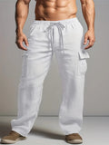 Men’s Relaxed Fit Linen-Style Trousers for Summer – Lightweight Suit Pants for Work, Events and Smart Casual Outfits