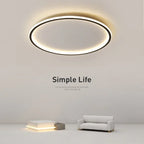 Scandinavian Round Ceiling Lamp for Modern Interiors – Minimalist LED Ceiling Light for Living Room, Bedroom and Hallway