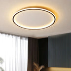 Scandinavian Round Ceiling Lamp for Modern Interiors – Minimalist LED Ceiling Light for Living Room, Bedroom and Hallway