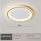 Scandinavian Round Ceiling Lamp for Modern Interiors – Minimalist LED Ceiling Light for Living Room, Bedroom and Hallway