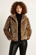 Elena Women's Teddy Jacket in Leopard Print