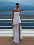 Vera M. – High-Slit Layered Maxi Gown