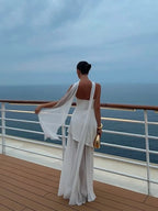 Vera M. – High-Slit Layered Maxi Gown