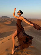 Vera M. – High-Slit Layered Maxi Gown