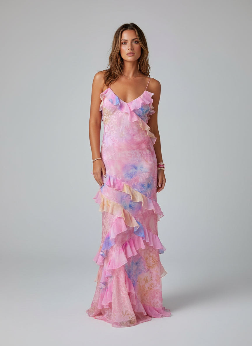 Marisol T. – Dreamy Ruffle Maxi Dress