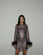 Selene V. – Shimmer Metallic Cocktail Dress