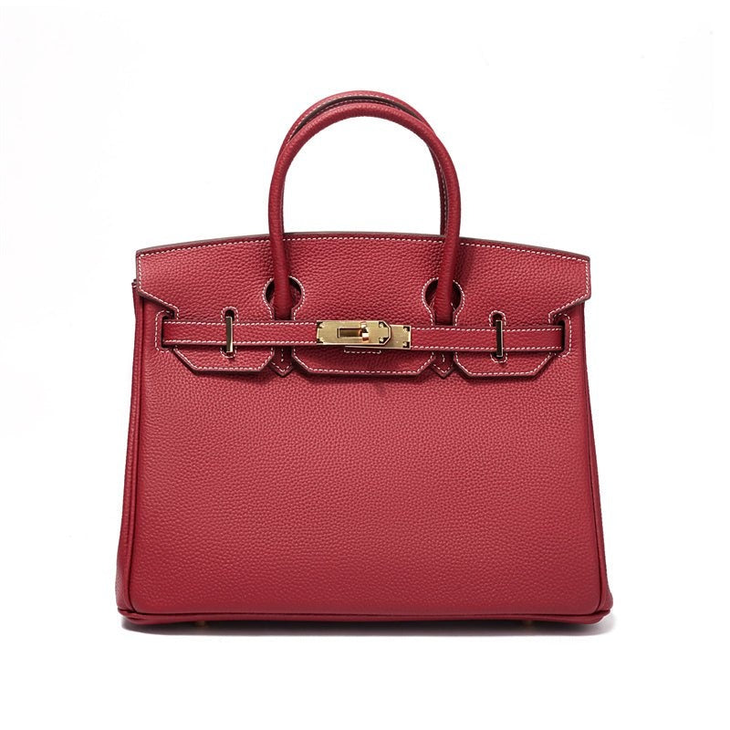 Women's Elegant Leather Handbag with Chic Closure
