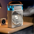 3-in-1 Air Cooling Unit – Fan, Personal Cooler & Humidifier with 7-Color LED Ambient Light