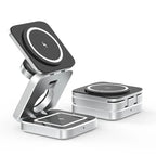 3-in-1 Magnetic Charging Station with Foldable Design – Wireless Charging Stand for Phone, Watch and Earbuds
