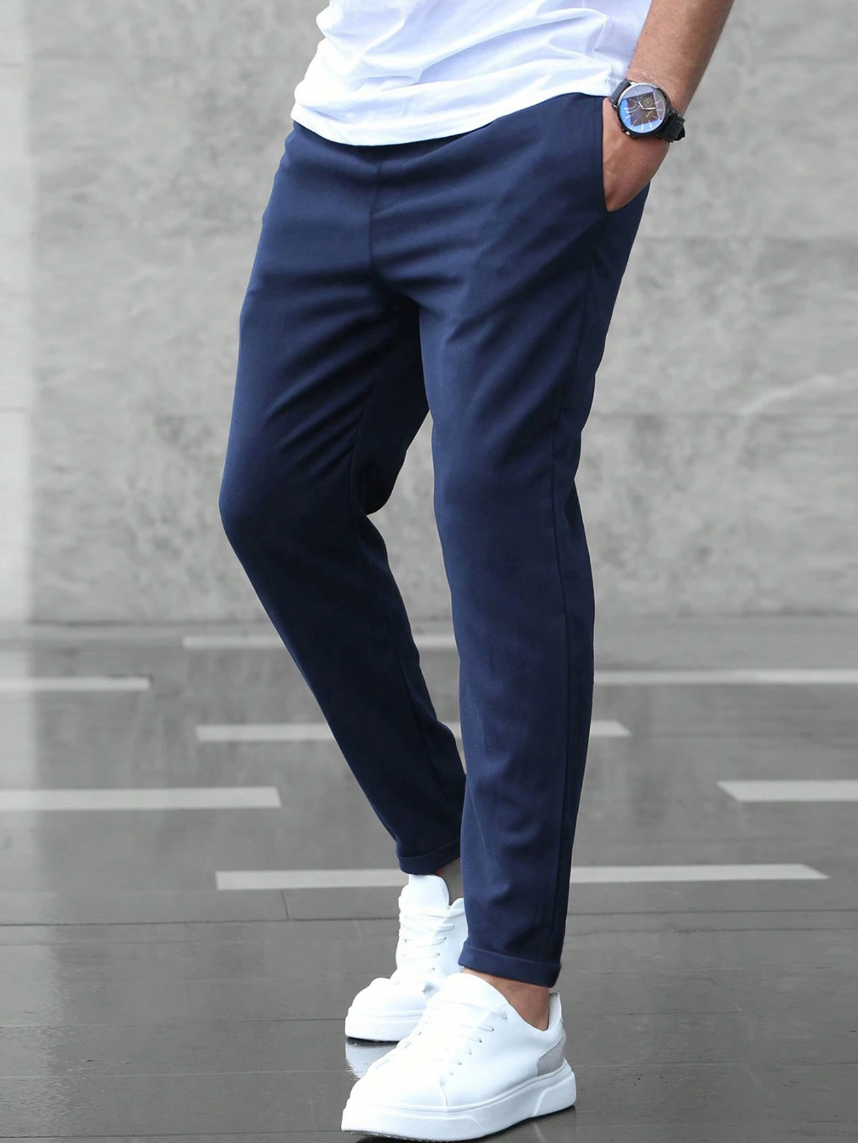 Men’s Stretch Trousers for Everyday Wear – Comfortable Slim-Fit Pants for Work, Casual Outfits and Modern Style