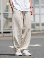 Men’s Relaxed Fit Linen-Style Pants – Lightweight Trousers for Summer Outfits, Holidays and Everyday Wear