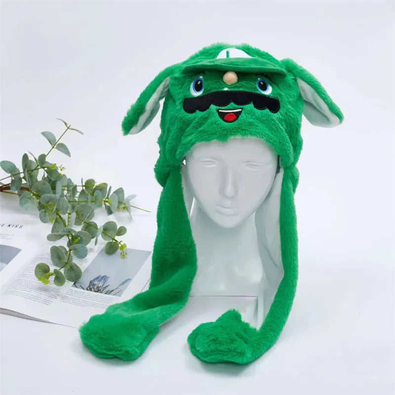 Interactive Bunny Ears Hat for Kids and Adults – Cute Plush Hat with Moving Ears for Play, Costumes and Gifts