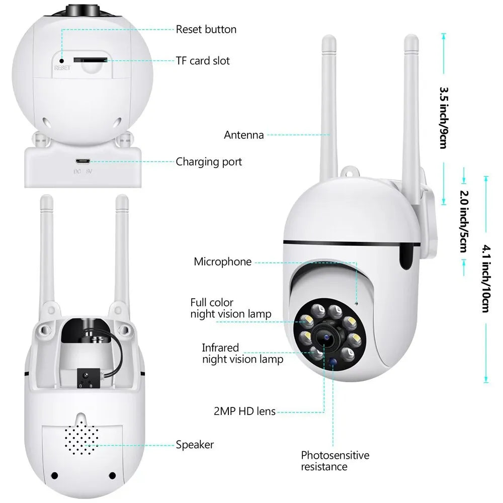 WiFi Security Camera with Smartphone Monitoring – Indoor Wireless Home Surveillance for Real-Time Viewing