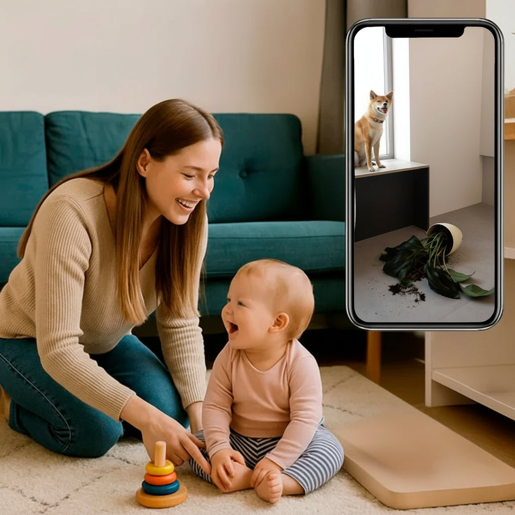 Wireless 1080P Nanny Surveillance Camera with Audio | Discreet Home Monitoring | WiFi Remote View