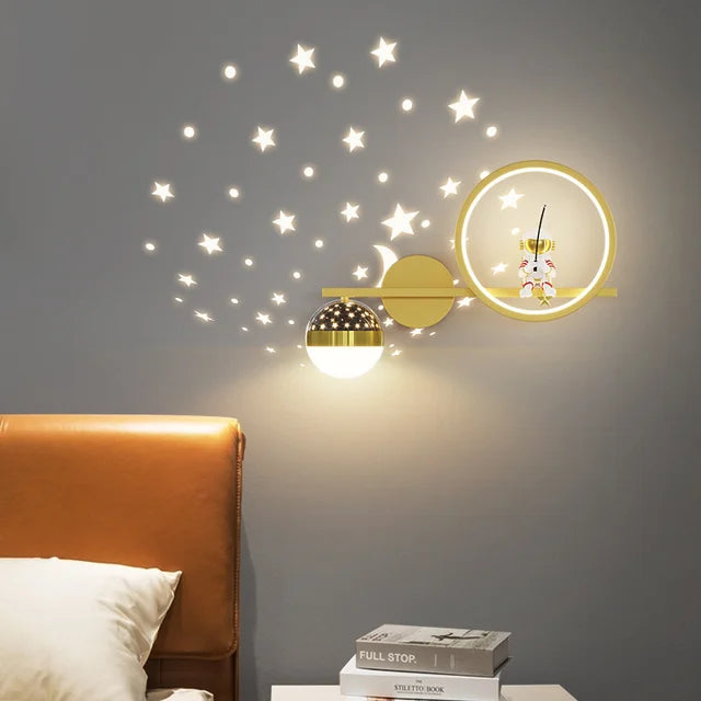 Contemporary Wall Light for Children’s Rooms – Soft Decorative Lighting for Bedroom, Nursery and Playroom