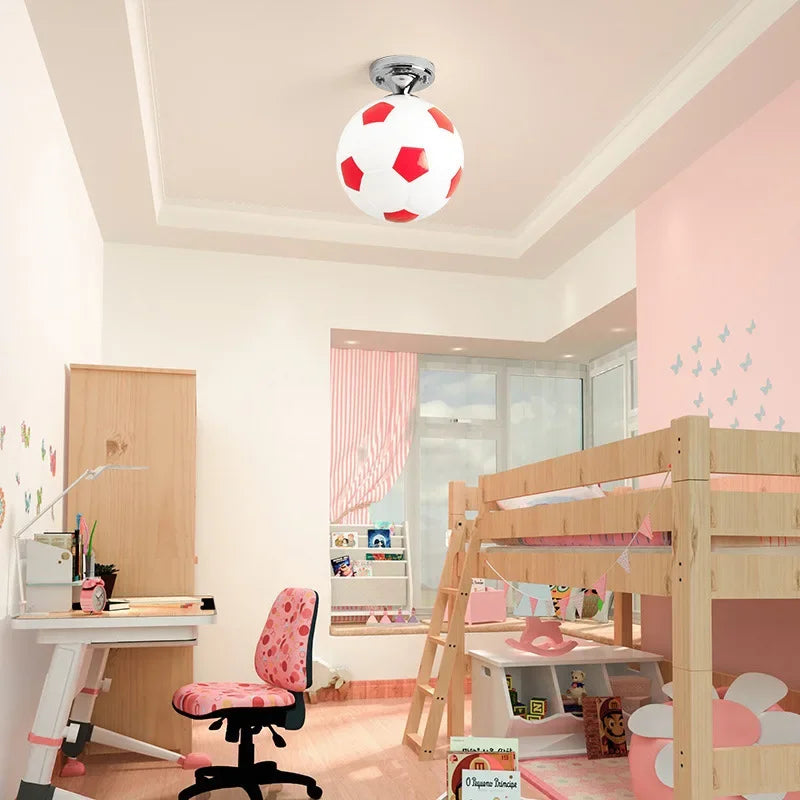 Football-Themed Ceiling Light for Kids’ Rooms – Playful LED Lighting for Bedrooms, Playrooms and Sports-Themed Decor