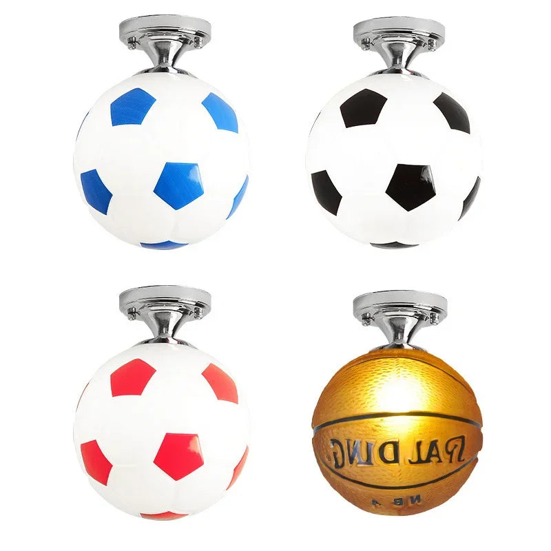 Football-Themed Ceiling Light for Kids’ Rooms – Playful LED Lighting for Bedrooms, Playrooms and Sports-Themed Decor