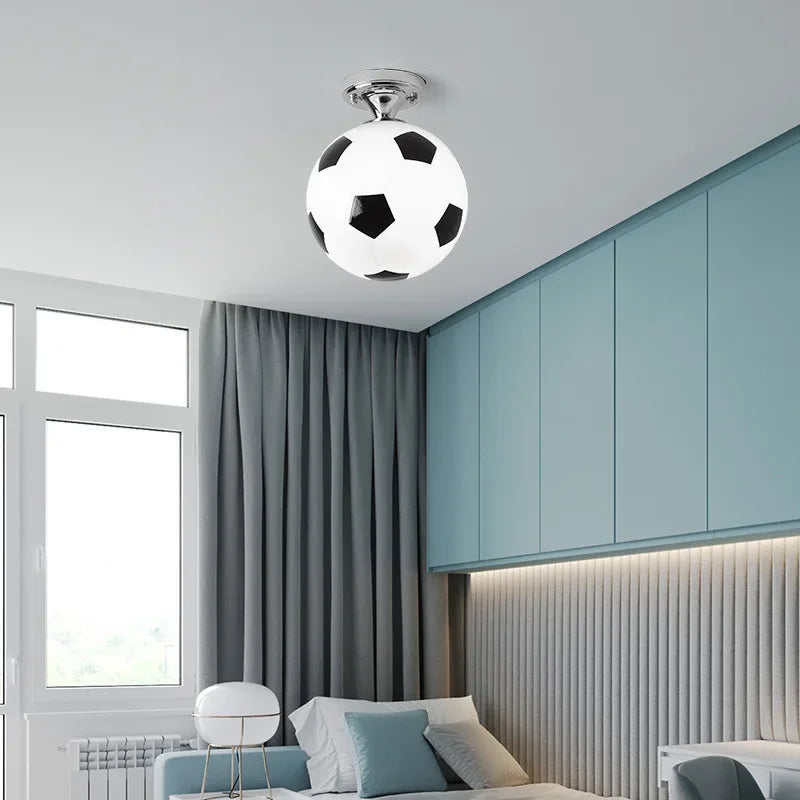 Football-Themed Ceiling Light for Kids’ Rooms – Playful LED Lighting for Bedrooms, Playrooms and Sports-Themed Decor
