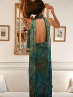 ARLENE – Art-Inspired High-Neck Maxi Dress