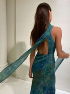 ARLENE – Art-Inspired High-Neck Maxi Dress