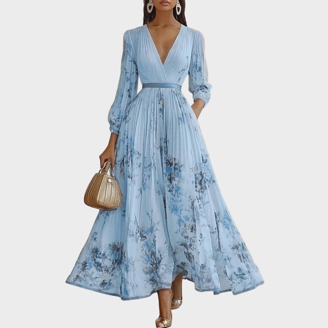 Rowella | Chic Pleated Maxi Dress