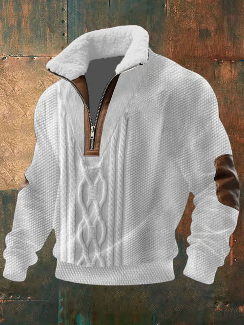 High-Collared Lined Shirt