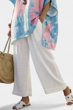 Vantrel | Cozy Linen Top & Striped Bamboo Trousers