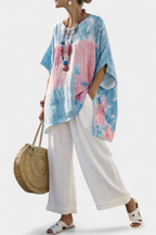Vantrel | Cozy Linen Top & Striped Bamboo Trousers