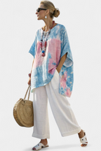 Vantrel | Cozy Linen Top & Striped Bamboo Trousers
