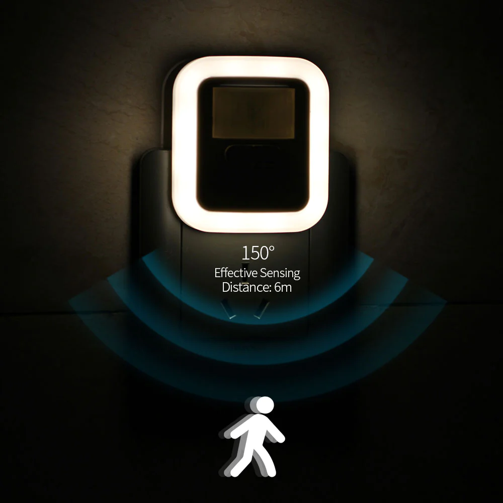 Motion-Activated LED Night Light with Sensor – Automatic Wall and Hallway Lighting for Safe Nighttime Visibility