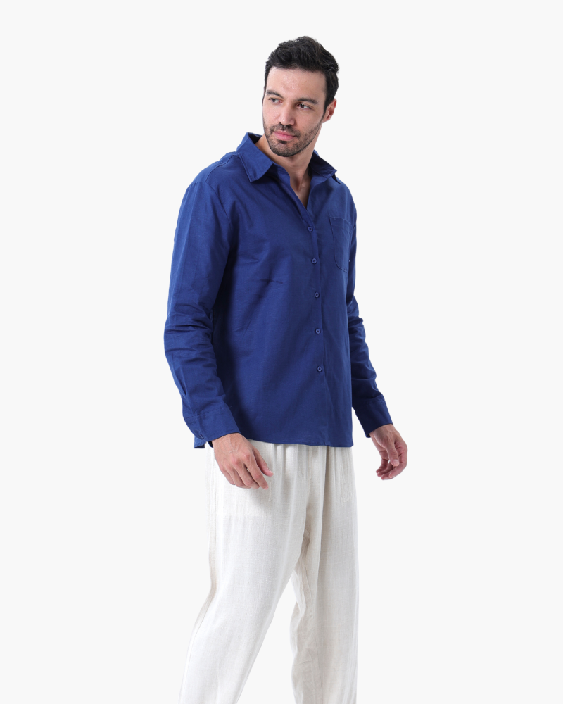 Classic Linen Long Sleeve Set - Old Money Style