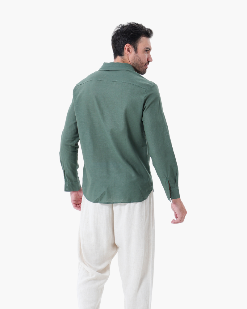 Classic Linen Long Sleeve Set - Old Money Style