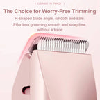 Painless Pubic Hair Trimmer with Dual Heads, Waterproof Design, and Whisper Quiet Operation for Smooth Skin