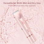 Painless Pubic Hair Trimmer with Dual Heads, Waterproof Design, and Whisper Quiet Operation for Smooth Skin
