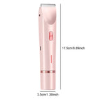 Painless Pubic Hair Trimmer with Dual Heads, Waterproof Design, and Whisper Quiet Operation for Smooth Skin