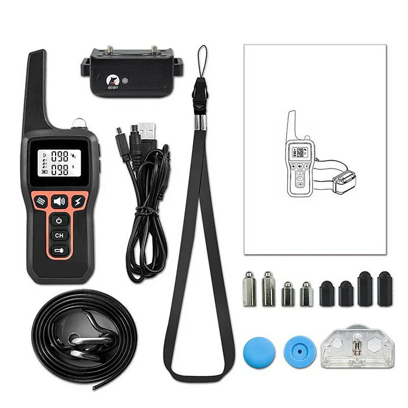 AquaStride Pro – 1000m Waterproof Rechargeable Dog Training Collar | Long-Range Remote Control