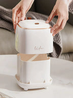 Small Tabletop Bin for Home & Office – Compact Waste Container for Desks, Counters and Vanities – Modern Decorative Storage Solution