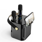 360° Sound Portable Karaoke Speaker System with Dual Wireless Microphones – Perfect for Indoor and Outdoor Parties