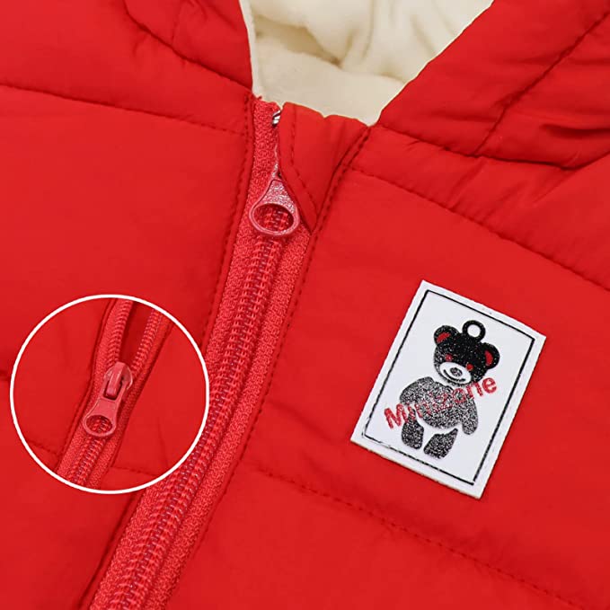 Winter Baby Romper with Bear Ears – Warm One-Piece Outfit for Newborns and Infants in Cold Weather
