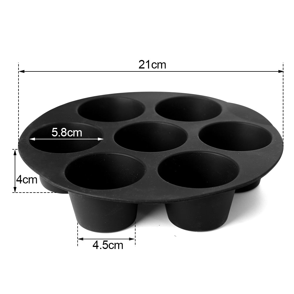 Silicone Cupcake Tray for Air Fryers and Ovens – Non-Stick Reusable Baking Mold for Muffins and Desserts