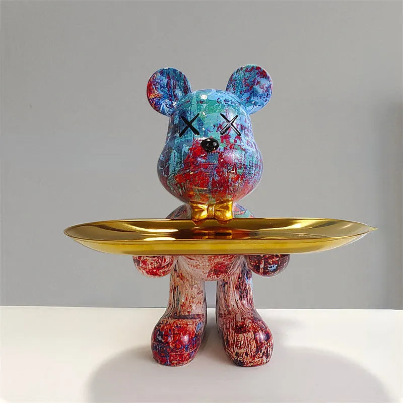 Decorative Bear Storage Figure for Home Decor – Functional Accent Organizer for Living Room, Office and Shelves