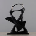 Nordic-Style Couple Sculpture in Motion – Artistic Decorative Accent for Modern Home Interiors