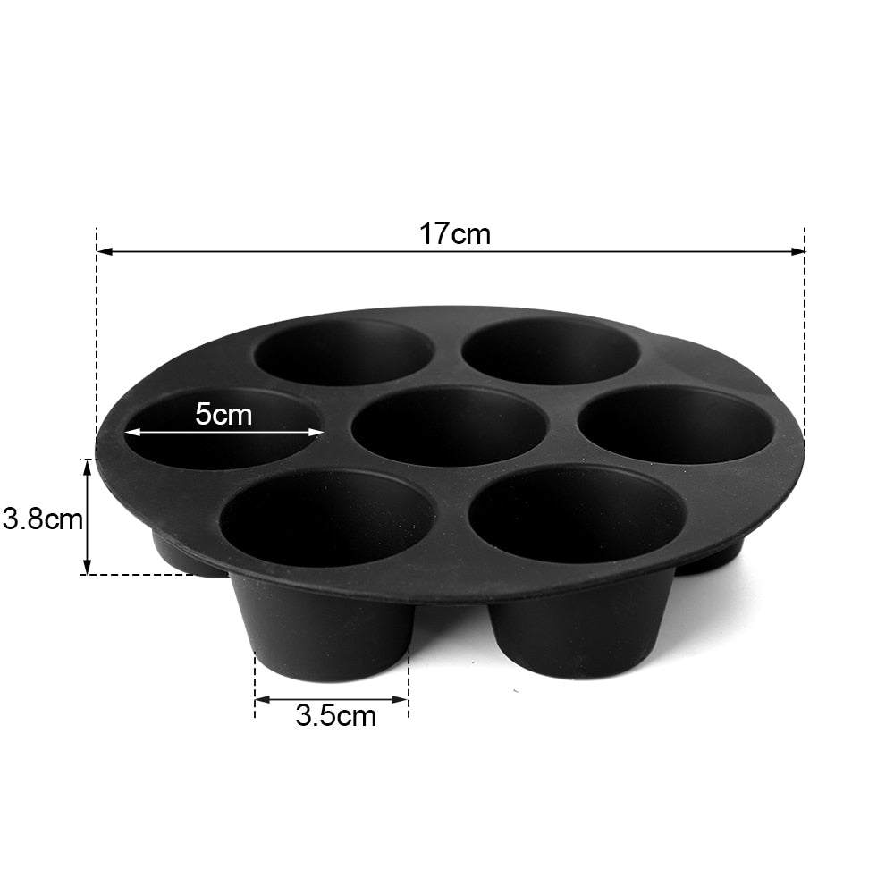 Silicone Cupcake Tray for Air Fryers and Ovens – Non-Stick Reusable Baking Mold for Muffins and Desserts