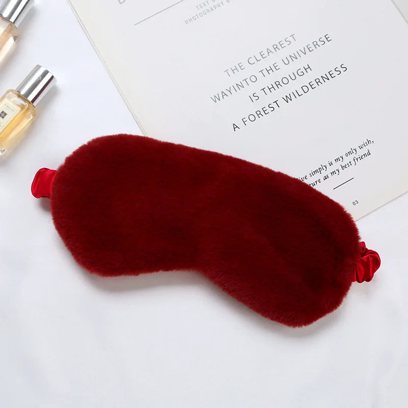 Luxurious Plush Sleep Mask for Restful Sleep – Soft Light-Blocking Eye Mask for Travel, Home and Relaxation